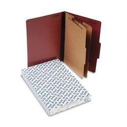 Esselte Pendaflex Corp. Six Section Pressboard Classification Folders, Legal Size, Red, 10/Box