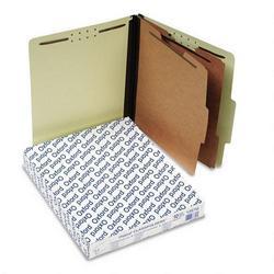 Esselte Pendaflex Corp. Six Section Pressboard Classification Folders, Letter Size, Light Green, 10/Box