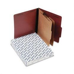 Esselte Pendaflex Corp. Six Section Pressboard Classification Folders, Letter Size, Red, 10/Box