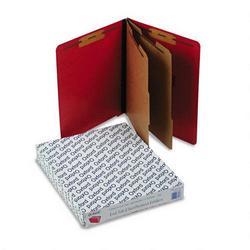 Esselte Pendaflex Corp. Six Section Pressboard End Tab Classification Folders, Letter Size, Red, 10/Box