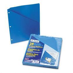 Esselte Pendaflex Corp. Slash Pocket Project Folders, Letter Size, 3 Hole Punched, Blue, 25/Pack