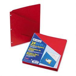 Esselte Pendaflex Corp. Slash Pocket Project Folders, Letter Size, 3 Hole Punched, Red, 25/Pack