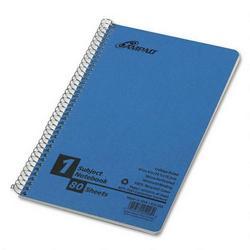 Ampad/Divi Of American Pd & Ppr Small Size Wirebound 1 Subject Notebook, 9 1/2x6, College Ruled, 80 Sheets, Blue