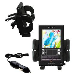 Gomadic Sony Clie T400 Auto Vent Holder with Car Charger - Uses TipExchange