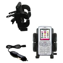 Gomadic Sony Ericsson D750 D750i Auto Vent Holder with Car Charger - Uses TipExchange
