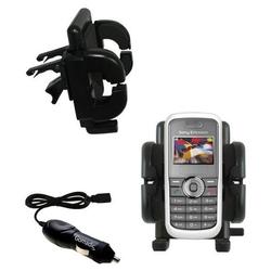 Gomadic Sony Ericsson J100a Auto Vent Holder with Car Charger - Uses TipExchange