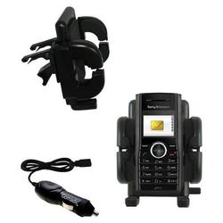 Gomadic Sony Ericsson J110c Auto Vent Holder with Car Charger - Uses TipExchange