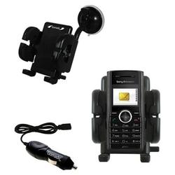 Gomadic Sony Ericsson J110c Auto Windshield Holder with Car Charger - Uses TipExchange