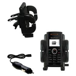 Gomadic Sony Ericsson J120c Auto Vent Holder with Car Charger - Uses TipExchange