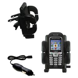 Gomadic Sony Ericsson J220a Auto Vent Holder with Car Charger - Uses TipExchange