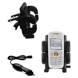 Gomadic Sony Ericsson J230a Auto Vent Holder with Car Charger - Uses TipExchange