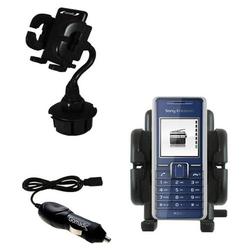 Gomadic Sony Ericsson K220c Auto Cup Holder with Car Charger - Uses TipExchange
