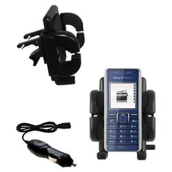 Gomadic Sony Ericsson K220c Auto Vent Holder with Car Charger - Uses TipExchange