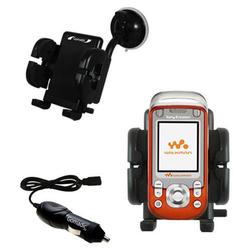 Gomadic Sony Ericsson M600i Auto Windshield Holder with Car Charger - Uses TipExchange