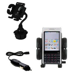 Gomadic Sony Ericsson P1c Auto Cup Holder with Car Charger - Uses TipExchange
