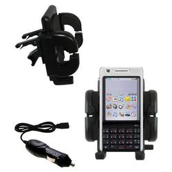 Gomadic Sony Ericsson P1i Auto Vent Holder with Car Charger - Uses TipExchange