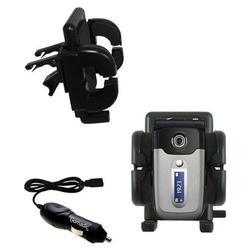 Gomadic Sony Ericsson Z550i Auto Vent Holder with Car Charger - Uses TipExchange