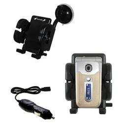 Gomadic Sony Ericsson Z710i Auto Windshield Holder with Car Charger - Uses TipExchange