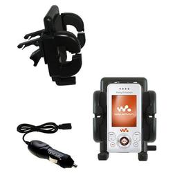 Gomadic Sony Ericsson Z750a Auto Vent Holder with Car Charger - Uses TipExchange