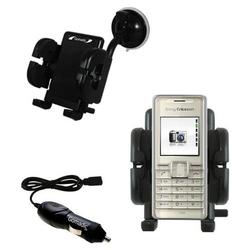 Gomadic Sony Ericsson k200a Auto Windshield Holder with Car Charger - Uses TipExchange
