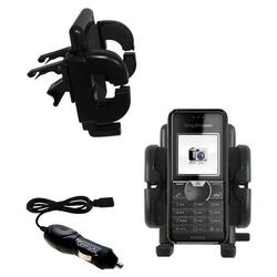 Gomadic Sony Ericsson k205a Auto Vent Holder with Car Charger - Uses TipExchange