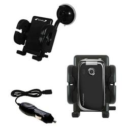 Gomadic Sony Ericsson z750c Auto Windshield Holder with Car Charger - Uses TipExchange