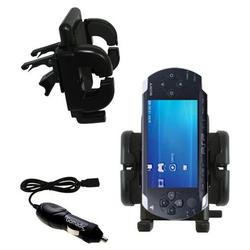 Gomadic Sony PSP Auto Vent Holder with Car Charger - Uses TipExchange