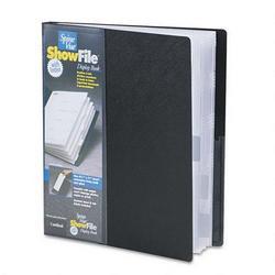Cardinal Brands Inc. SpineVue® ShowFile™ Display Book with Index & Wraparound Pocket, 24 Sleeves, Black