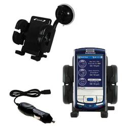 Gomadic Sprint IP-830w Auto Windshield Holder with Car Charger - Uses TipExchange