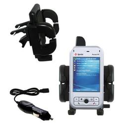 Gomadic Sprint PPC-6700 Auto Vent Holder with Car Charger - Uses TipExchange