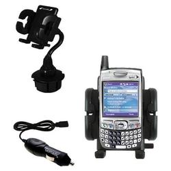 Gomadic Sprint Treo 700p Auto Cup Holder with Car Charger - Uses TipExchange