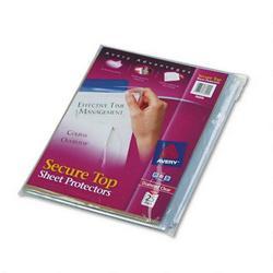 Avery-Dennison Super Heavyweight Diamond Clear Poly Secure Top Sheet Protectors, 25/Pack
