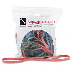 Alliance Rubber SuperSize Bands, 12 x 1/4 Red, 14 x 1/4 Green, 17 x 1/4 Blue, 24/Pack
