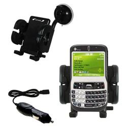 Gomadic T-Mobile Dash Auto Windshield Holder with Car Charger - Uses TipExchange