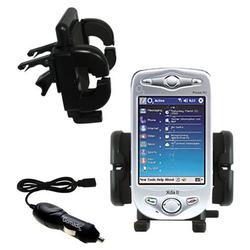 Gomadic T-Mobile MDA II Auto Vent Holder with Car Charger - Uses TipExchange