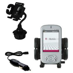 Gomadic T-Mobile MDA Pro Auto Cup Holder with Car Charger - Uses TipExchange