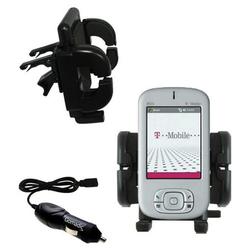 Gomadic T-Mobile MDA Pro Auto Vent Holder with Car Charger - Uses TipExchange
