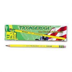 Dixon Ticonderoga Co. Ticonderoga Yellow Pencil, #1 Extra Soft Lead, Dozen
