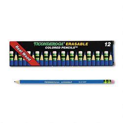 Dixon Ticonderoga Co. Ticonderoga® Erasable Colored Pencils®, 2.6mm lead, Blue, Dozen