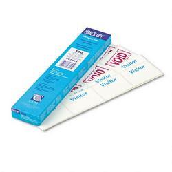 C-Line Products, Inc. Time's Up!® Self Expiring Time Sensitive 1 Day Visitor Badges, 3x2, 100/Box