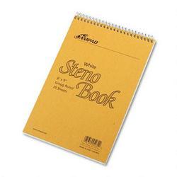 Ampad/Divi Of American Pd & Ppr Top Bound Spiral Gregg Ruled Steno Book, 6 x 9, 70 White Sheets, Kraft Covers