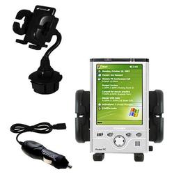 Gomadic Toshiba e750 Auto Cup Holder with Car Charger - Uses TipExchange