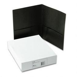 Avery-Dennison Two Pocket Portfolios, Embossed Paper, 30 Sheet Capacity, Black, 25/Box