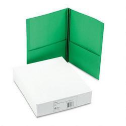 Avery-Dennison Two Pocket Report Covers with Prong Fasteners, 11 x 8 1/2, Green, 25/Box