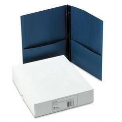 Avery-Dennison Two Pocket Report Covers with Prong Fasteners, 11x8 1/2, Dark Blue, 25/Box