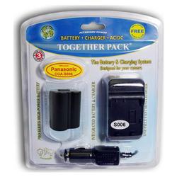 Accessory Power VALUE PACK: Pro Series Panasonic CGA-S006E Equivalent Digital Camera Battery & One-piece Wall Charge