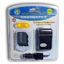 Accessory Power VALUE PACK: Pro Series Sony NP-FM50 / QM51 Equivalent Digital Camera Battery & One-piece Wall Charge