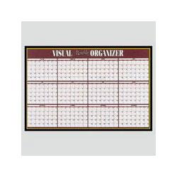 At-A-Glance Visu Board® 12 Month Planner with 4 Markers, 32wx21 1/2h Black Frame/Gold Trim