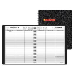 At-A-Glance Weekly Appointment Book, 1 Week/Spread, 6 3/4 x 8 3/4, Black