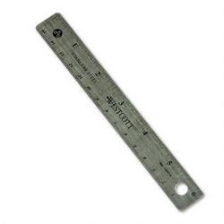 Acme United Corporation Westcott® Stainless Steel Ruler with Hang Up Hole, Cork Back, 6 Long